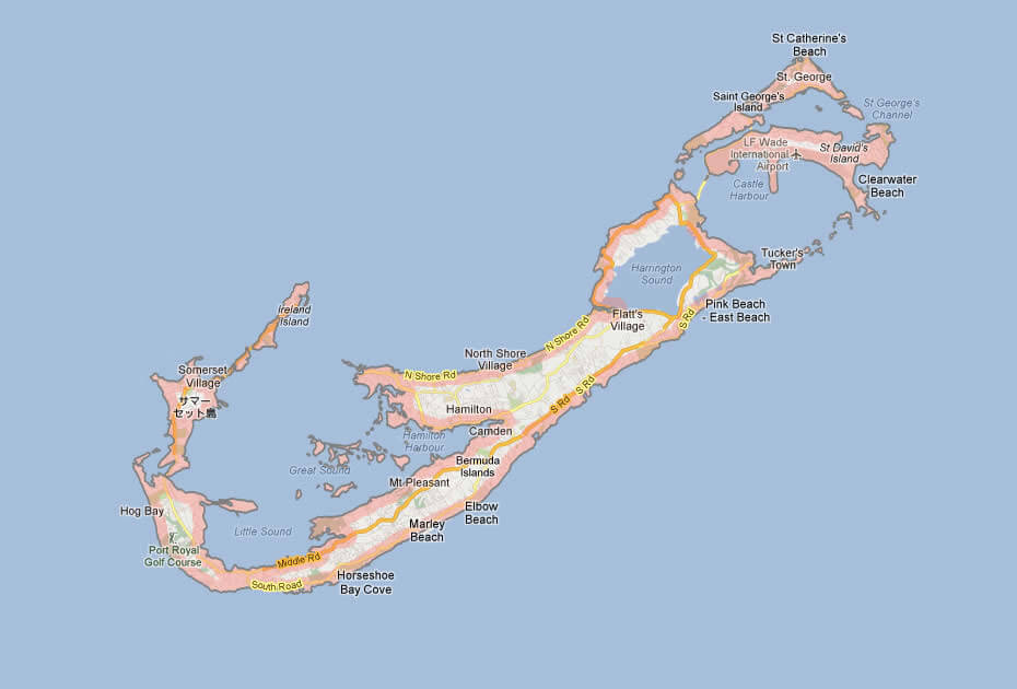 Country Map of Bermuda